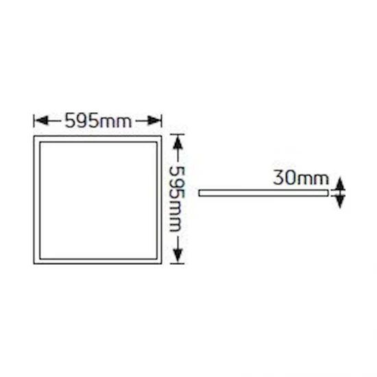 LED Panel Lithos 60x60 60W 3000K 6600lm UGR<19 - LP66G66W GEYER