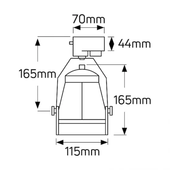 Spot ράγας για PAR30 Ε27 4κ λευκό - LTR0154E27W