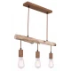 ΦΩΤΙΣΤΙΚΟ ΚΡΕΜΑΣΤΟ ΜΕ ΞΥΛΟ JAKOB 3XE27 GLOBO LIGHTING 15327-3Ν